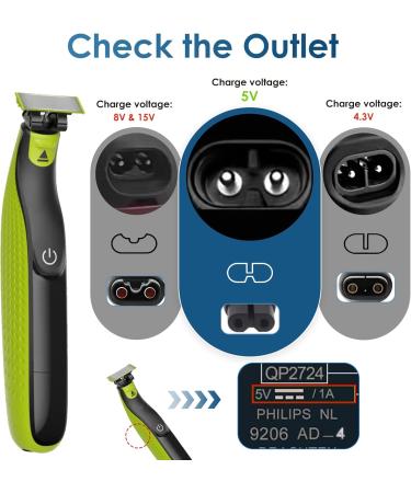 5V Chargeur Rasoir pour Philips OneBlade QP2824 QP2834 QP2734 QP2724 MG5920 MG7910 MG5910 X3001 S7887 Cordon de Chargeur avec 1m C ble de Charge USB - Buy Online on GoSupps.com