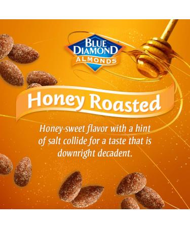 Blue Diamond Honey Roasted Almonds - 1 Pound Pack | Premium Snack Almonds - Buy Online on GoSupps.com