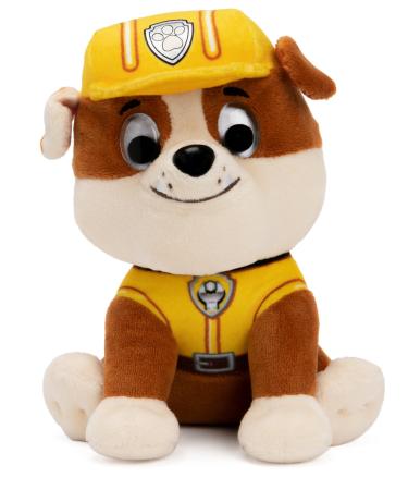 Official GUND PAW Patrol Soft Dog Themed Cuddly Plush Toy Rubble 6-Inch Soft Play Toy For Boys and Girls Aged 12 Months and Above Rubble Plush