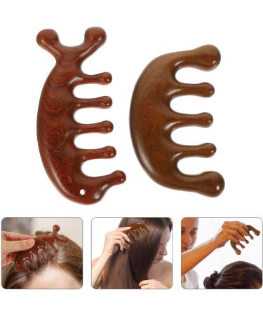 Lurrose 2pi ces Lot de Peignes de Massage Bois avec Dents Larges pour Soin du Chevelu Anti-statique et Pr vention des N uds - Buy Online on GoSupps.com