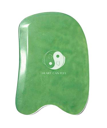 Best Jade Gua Sha Scraping Massage Tool - Hand Made Jade Guasha Board - Great Tools for SPA Acupuncture Therapy Trigger Point Treatment on Face Square Square Shape