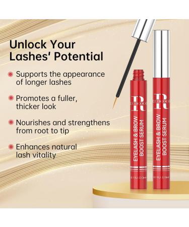 Lash Serum: Eyelash Growth Serum Gentle Natural Vegan Enhancing Treatment Nourishing Conditioning Formula for Longer Thicker Fuller Natural Lashes -3ml Chrome Red - Buy Online on GoSupps.com