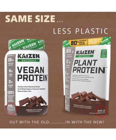 Kaizen Naturals Plant Protein Decadent Chocolate 840g Pouch Chocolate 20 Servings (Pack of 1) - Buy Online on GoSupps.com
