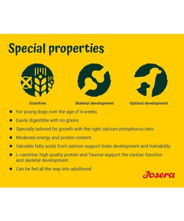 Josera Youngstar Puppy Food 12.5 kg | Cereal-Free Super Premium Dry Food for Medium & Large Breeds | International Shipping Available - Buy Online on GoSupps.com