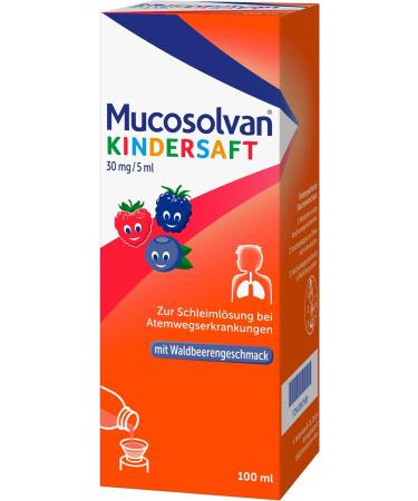 MUCOSOLVAN Children's Syrup 30 mg/5 ml | Cough Expectorant with Ambroxol 100 ml | International Shipping Available - Buy Online on GoSupps.com