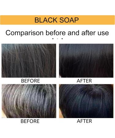 BROEYOUE Gray Shine Soap Reverse Gray Hair Bar Shampoo Gray Shine Hair Revitalisable Gray Cover Hair Shampoo Natural hair soap for gray hair pack of 2 - Buy Online on GoSupps.com