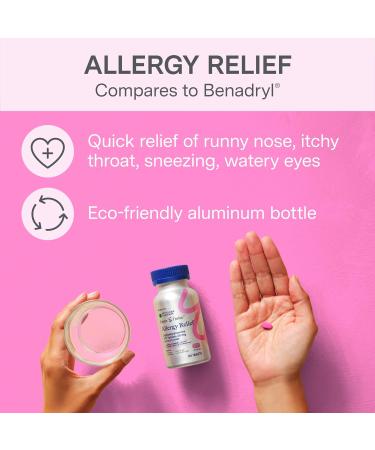 Foster & Thrive Diphenhydramine 25mg Allergy Relief for Seasonal Allergies Itchy Watery Eyes Sneezing Runny Nose Fast-Acting Antihistamine Medicine for Children and Adults - Buy Online on GoSupps.com