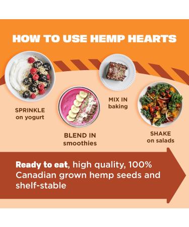 Hemp Seeds  8oz (Pack of 2) 10g Plant Based Protein  12g Omega 3 & 6 per Serving | Perfect for smoothies  yogurt  salad | Non-GMO  Vegan  Keto  Paleo  Gluten Free | Manitoba Harvest 8 Ounce (Pack of 2) - Buy Online on GoSupps.com