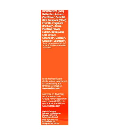 Weleda Arnica Massage Oil 100ml - Unscented Pain Relief Oil for Soothing Muscle Discomfort - Buy Online Internationally - Buy Online on GoSupps.com