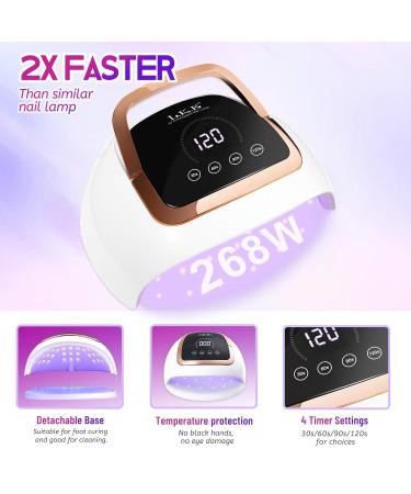 Buy Wisdompark 268W UV LED Nail Lamp - LCD Touch Screen 4 Timer Settings Perfect for Gel Nails - International Shipping - Buy Online on GoSupps.com