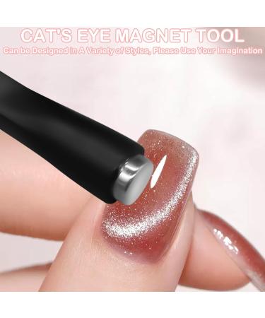 Cat Eye Magnet for Nails Nail Magnet Cat Eye Gel Nail Polish Magnet Wand 5 In 1 Magnetic Nails Multi-Function Nail Art Magnet Strong Suction Cat Eye Magnet Tool for Cat Eye Gel Nail Polish (Black) - Buy Online on GoSupps.com