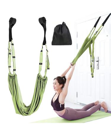 Yoga hammock yoga fitness stretching band yogagurt yoga stretch hammock home yoga hammock exercise band for yoga ballet pilates gymnastics flexibility training (green)