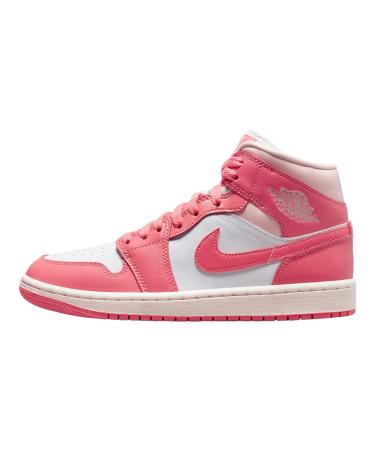 Nike Men's Air Jordan 1 Mid Se Basketball Shoes 40 EU White Sea Coral