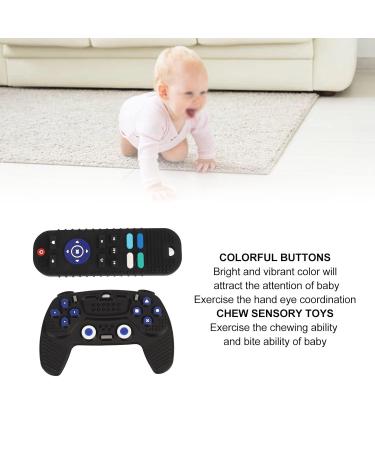 Remote-Controlled Silicone Bite Toys for Babies - BPA-Free Educational & Sensory Play: Colorful Gum Massage Fun (Blue Cyan) - Buy Online on GoSupps.com