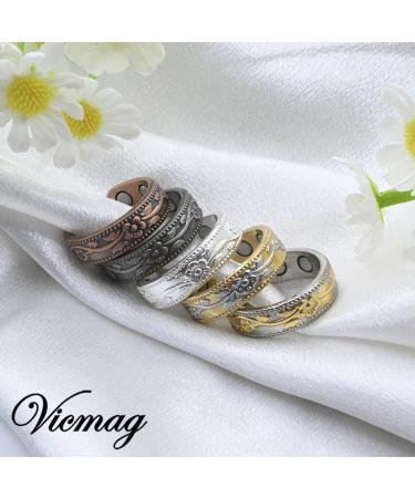 Vicmag 2PCS Magnetic Copper Rings for Women - 99.99% Solid Pure Copper - Adjustable - Gift Box Included (Grey Plum) - Buy Online on GoSupps.com