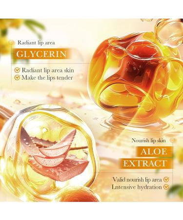 BEUKING Osmanthus Petrolatum Hydrating Lip Mask Gels with Glycerin and Aloe Extract Moisturizing Mask Lip Treatment & Lip Patches for Dry Lips Hydration & Repair Day & Night Use (5 PCS) - Buy Online on GoSupps.com