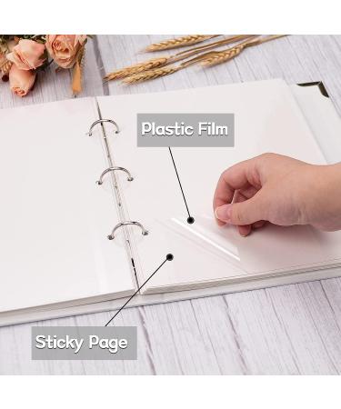 Vienrose Self Adhesive Photo Album & Scrapbook Kit - 40 Pages Hardcover for Anniversary, Wedding, Friends & Kids - 9'' x 10.6'' - Black - Buy Online on GoSupps.com