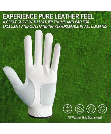 Buy Finger Ten Golf Gloves for Men - Left Hand/Right Hand | All-Weather Leather | 2 & 3 Piece Sets with Ball Marker - Buy Online on GoSupps.com