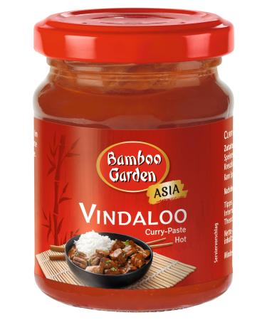 Bamboo Garden - Curry Paste Vindaloo | Spicy-hot taste for curry dishes and for marinating meat | 1 x 125 g