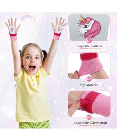 Skylety Unicorn Kids Gymnastics Grips with Pink Sweatbands - Girls Youth Hand Grips for Gymnastic Bars - Buy Online on GoSupps.com