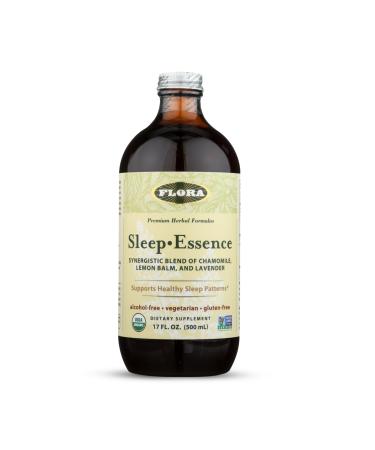 Flora Sleep Essence 17 oz - Synergistic Supplement Blend of Chammoile Lemon Balm and Lavender - Herbal Tonic - Organic Non GMO Vegan