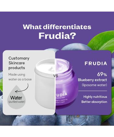 FRUDIA WELCOS Blueberry Hydrating Intensive Cream - Vegan Facial Moisturizer with Blueberry Extract | Korean Skin Care (1.85 fl oz - Buy Online on GoSupps.com