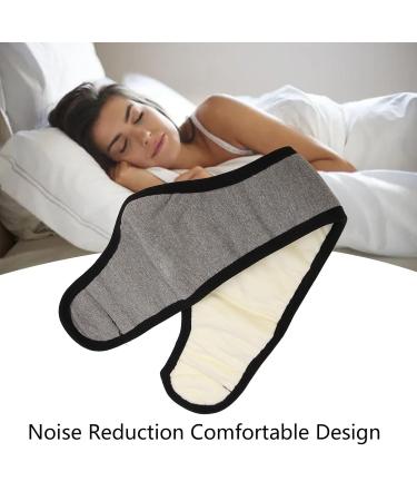 Adjustable Sleep Throat Protection | Noise Reduction Hearing Protection for Men & Women | Breathable Cotton Fabric (Gray) - Buy Online on GoSupps.com