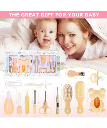 RoseFlower 13 in 1 Baby Healthcare and Grooming Kit - Nursery Care Set for Newborns, Infants, Toddlers - Nail Clipper, Nose Cleaner, Toothbrush, Nasal Aspirator - Boys, Girls, Kids - Buy Online on GoSupps.com