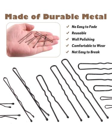 Wokape 380 Pieces Black Bobby Pins & U-Shaped Hair Pins with Mini Hair Ties - Essential Hair Accessories for Girls & Women | International Shipping Available - Buy Online on GoSupps.com