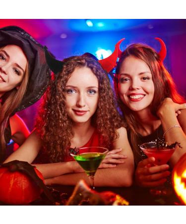 OATIPHO Devil Horns Headband Halloween Devil Hairband Animal Horns Hairband Ghost Hair Hoop Devil Costume for Fancy Dress Festival Cosplay Hairband Red Black - Buy Online on GoSupps.com