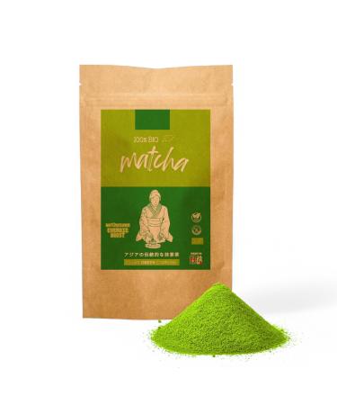 Biomatea Matcha japonais th matcha pur du Japon parfait pour le matcha latte froid ou chaud sachet zipp de 200 g 200g