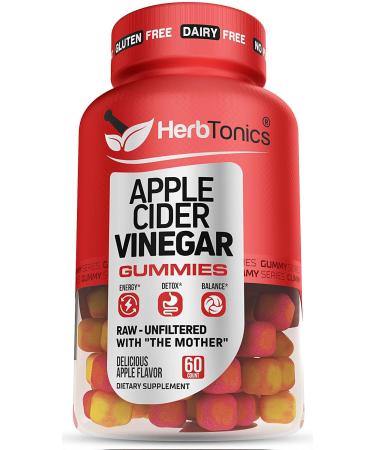 Apple Cider Vinegar Gummy with Mother Unfiltered ACV Gummies | Tasty Gummy in Apple Flavor | Great Alternative to Capsules, Pills, Tablets & Liquid | Healthy Gut and Immunity