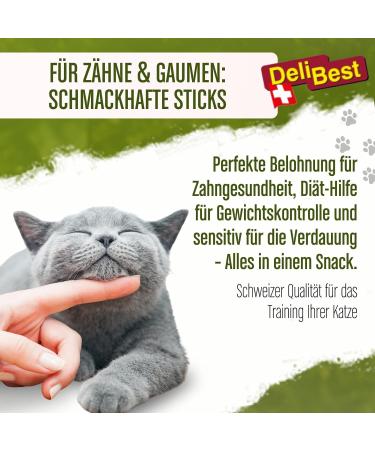 Delibest Cat Sticks - 100% Swiss Chicken Meat Treats | Cereal-Free Semi-Damp Snacks | All-Natural Allergy-Friendly Cat Treats - 50g - Buy Online on GoSupps.com