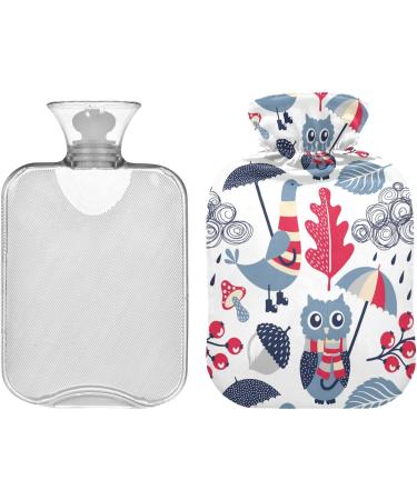 NAANLE Cartoon Owl Water Bottle - 1L Transparent Hot & Cold Therapy Bag for Pain Relief Hand & Foot Warmer - Buy Online on GoSupps.com