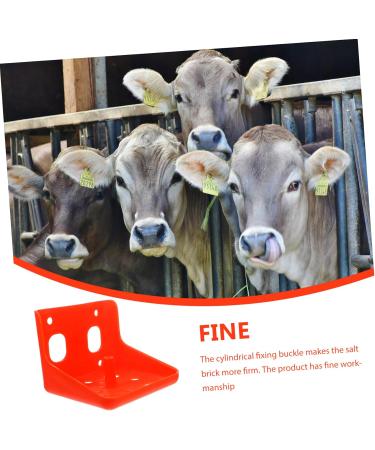 BESPORTBLE 2pcs Cattle and Sheep Lick Brick Box Plastic Tray Livestock Feeder Poultry Breeding Equipment Animal 16.6x16.6cm Orange - Buy Online on GoSupps.com