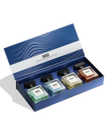 Luxury Perfume Gift Set for Men 3.38oz 4 x 0.84ml Travel Sized Perfumes Long Lasting Scent