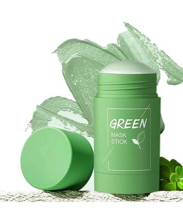 Green Tea Mask Stick Green Mask Stick Blackhead Remover and Deep Cleansing Oil Control and Anti-Acne Solid and Fine Suitable for All Skin Types (Green Tea)