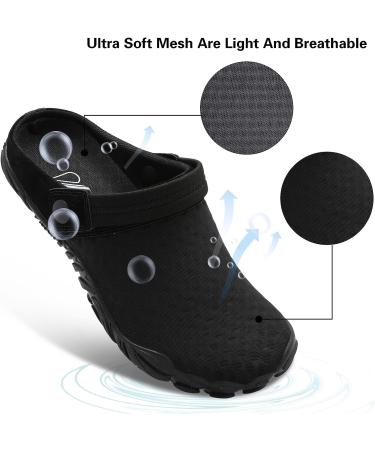 Besroad Outdoor Hiking Slip on Sandals - Unisex Water Shoes in Black - Size 8 Women/6.5 Men - Buy Online on GoSupps.com