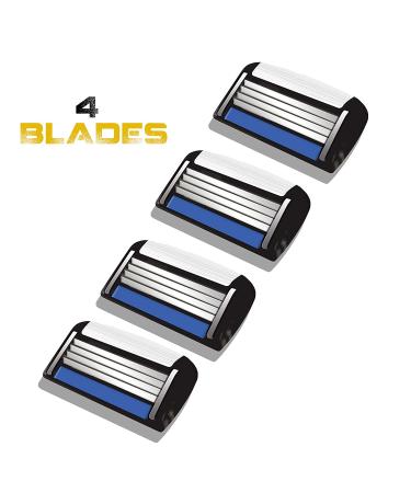HeadBlade Men's HB4 Refill Shaving Razor Blades - 4 Count Pack - Buy Online on GoSupps.com