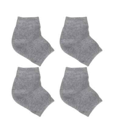 2 Pairs Mens Sock Men Socks Breathable Socks Feet Care Socks Toeless Spa Socks Mens Stocking Socks for Men Gel Heel Sleeves Gel Socks Men and Women Casual Socks Anti-Crack Size 1