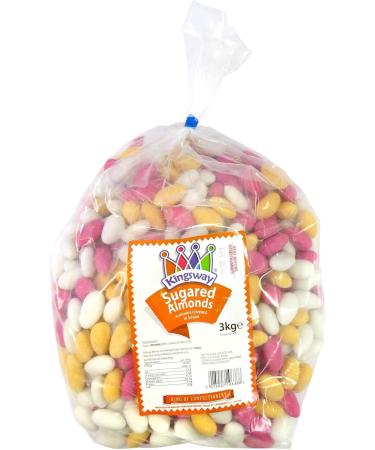 Kingsway Traditional Retro Sweets - Sugared Almonds - Wedding/Party Bag 1kg - Buy Online on GoSupps.com