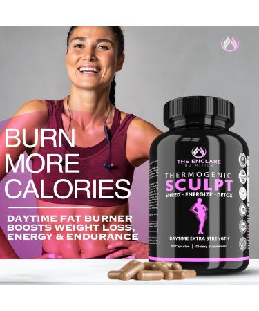 Thermogenic Sculpt Fat-Burner for Women and Men - Keto Diet Pills for Metabolism Energy Focus Detox - Chromium, Caffeine, Green Tea Extract, L-Theanine - Buy Online on GoSupps.com