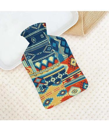 Ethnic Hot Water Bottle with Plush Cover - Hand Warmer for Adults & Children | 26.5x15.3cm - Perfect for Winter Comfort - Buy Online on GoSupps.com