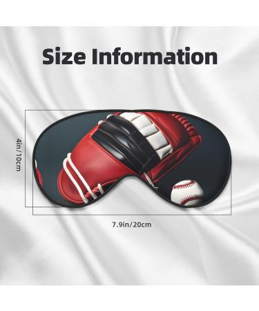 SSIMOO Baseball and Glove Print Eye Mask - Double-Sided Soft Light Blocking for Better Sleep Quality - Black | International Shipping Available - Buy Online on GoSupps.com