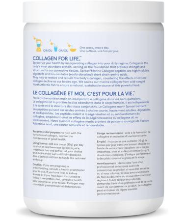 Sproos Premium Marine Collagen Peptide Powder | Wild-Caught Non-GMO and Gluten-Free | Unflavoured and Odourless Tub 240g - Buy Online on GoSupps.com