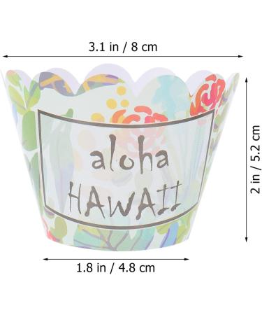 jojofuny 3 Sets Cake Surrounding Cards Hawaiian Cupcake Paper Beach Wrapping Paper Tropical Cupcake Hawaiian Party Nativity Decor Flamingo Happy Birthday Cake Cupcake Cups Christmas Plug-in Assorted Colorx3pcs 8X5.2CMx3pcs - Buy Online on GoSupps.com