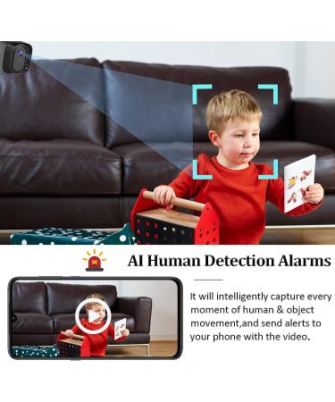 4K WiFi Mini Spy Camera - Wireless Hidden Nanny Cam for Home Security with Motion Detection & Night Vision - Small, PIR Technology, Live Feed - 100 Days Standby - Buy Online on GoSupps.com