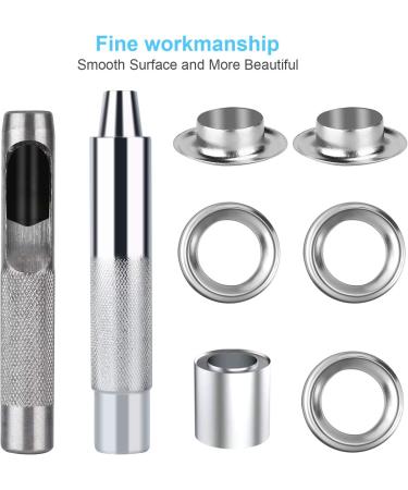 UUBAAR 100 Sets Grommet Kit  Thickened Eyelet Kit 1/2 Inch  Silver Grommet Tool Kit  Eyelets for Fabric  Metal Grommets for Fabric  Tarps  Leather  Clothing  Eyelet Tool  with 3PCS Installation Tools 1/ 2 Inch Inside Diameter - Buy Online on GoSupps.com