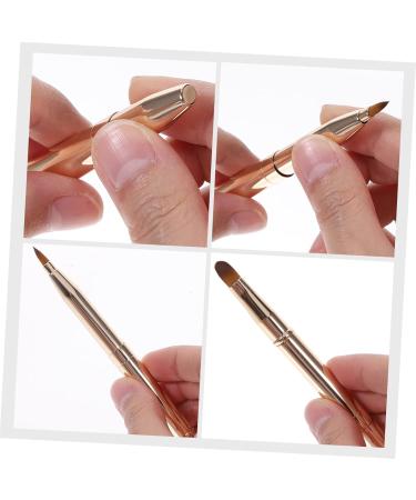 minkissy Double Ended Lipstick Brush Lip Professional Makeup Makeup Eyeshadow Makeup Set for Women Makeup Beauty Tool Lip Mask Applicator Portable Lip Brush Reusable Lip Brush Major 12x1x1cm Golden - Buy Online on GoSupps.com