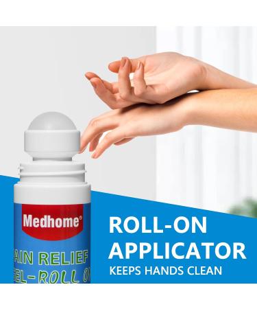 Medhome Pain Relief Roll On Travel Size Pain Reliever for Knee Neck Hip Joint Shoulder Arthritis Pain Reliever Fast Acting & Long Lasting Formula Roll On Menthol Gel 2.5 oz (Pack of 1) - Buy Online on GoSupps.com